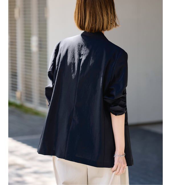 FRAMeWORK「撥水強撚PEダブルジャケット」|テーラードジャケット|