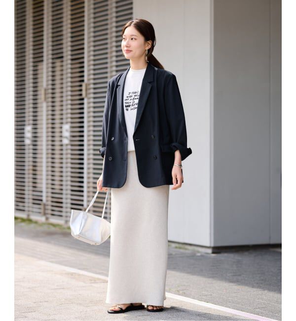 FRAMeWORK「撥水強撚PEダブルジャケット」|テーラードジャケット|