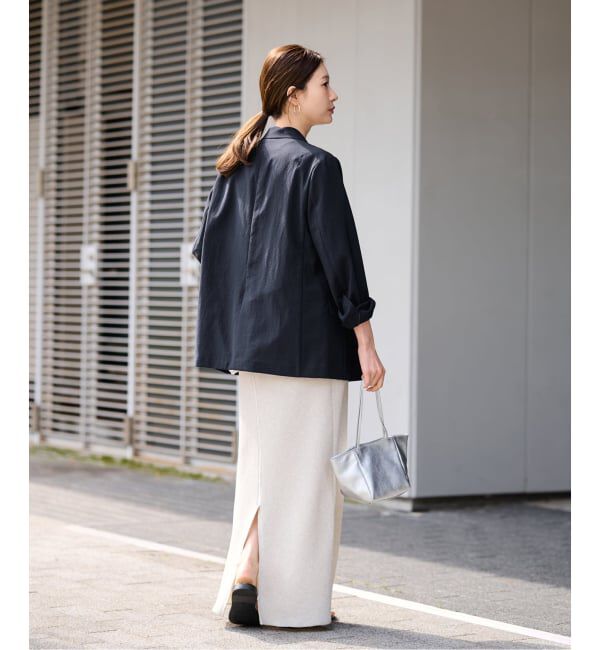 FRAMeWORK「撥水強撚PEダブルジャケット」|テーラードジャケット|