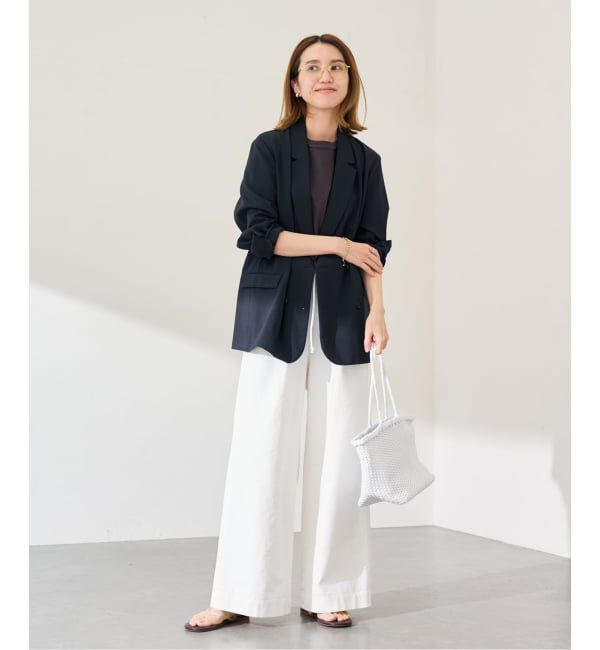 FRAMeWORK「撥水強撚PEダブルジャケット」|テーラードジャケット|