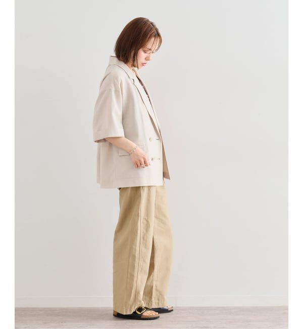 U by SPICK&SPAN「《予約 / 限定カラー》ウォッシャブルリネンジャケット」|テーラードジャケット|