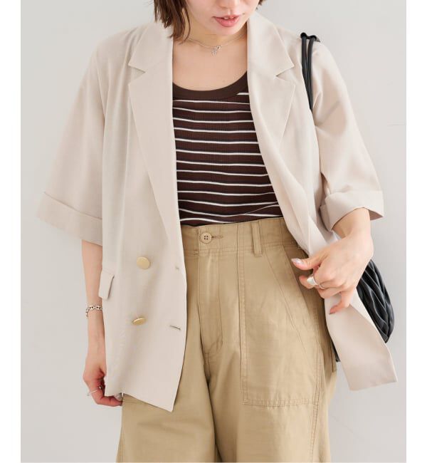 U by SPICK&SPAN「《予約 / 限定カラー》ウォッシャブルリネンジャケット」|テーラードジャケット|