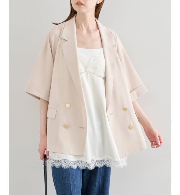 U by SPICK&SPAN「《予約 / 限定カラー》ウォッシャブルリネンジャケット」|テーラードジャケット|