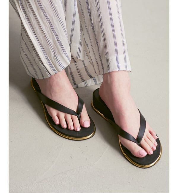 NOBLE「《予約》LAOCOONTE/ラオコンテ トングサンダル」|サンダル|ブラック