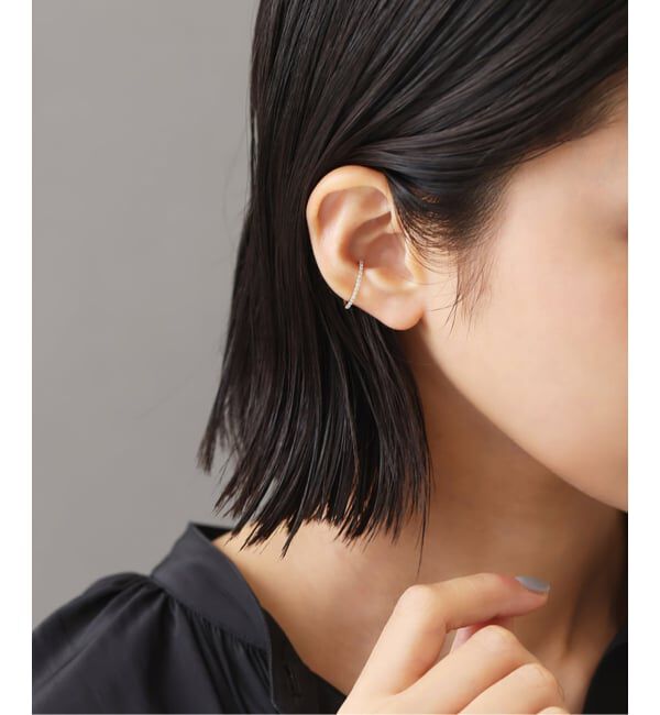 Lilas by Spick&Span「《予約》オーバルダイヤエタニティーイヤーカフ K10（片耳）」|イヤーカフ|