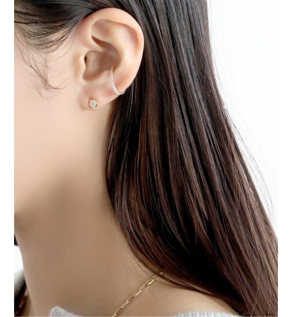 Lilas by Spick&Span「《予約》オーバルダイヤエタニティーイヤーカフ K10（片耳）」|イヤーカフ|