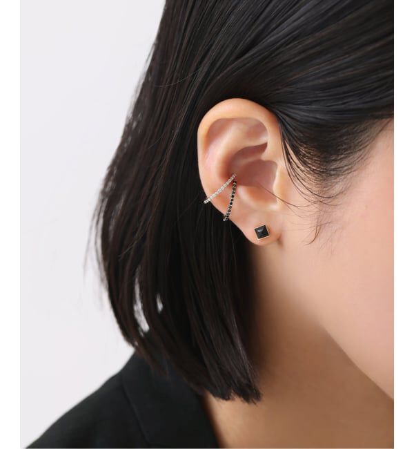 Lilas by Spick&Span「《予約》オーバルダイヤエタニティーイヤーカフ K10（片耳）」|イヤーカフ|