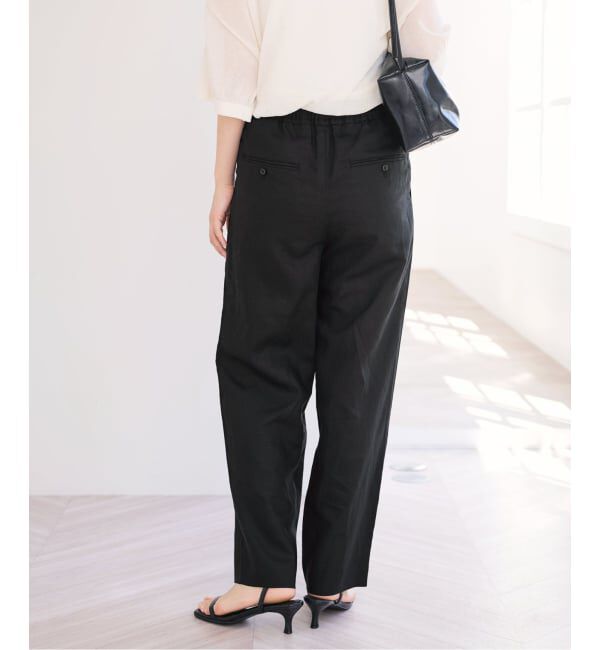 U by SPICK&SPAN「《予約》VIS麻イージータックスラックス」|スラックス|