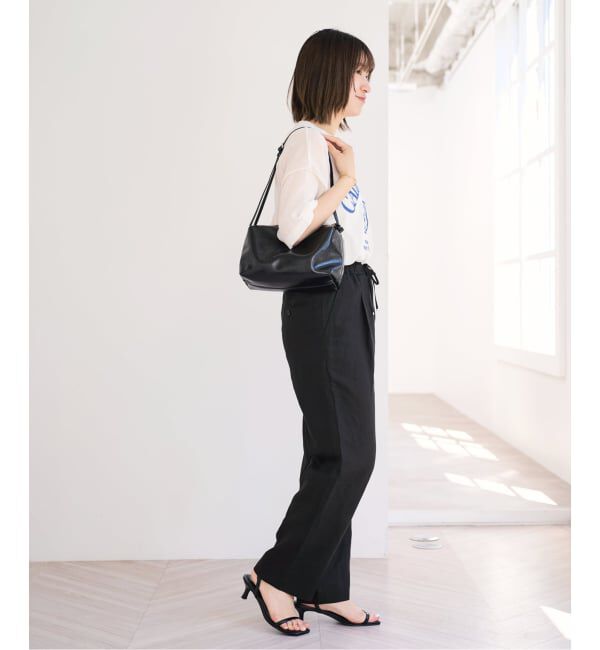 U by SPICK&SPAN「《予約》VIS麻イージータックスラックス」|スラックス|