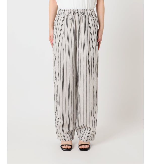 U by SPICK&SPAN「《予約》VIS麻イージータックスラックス」|スラックス|