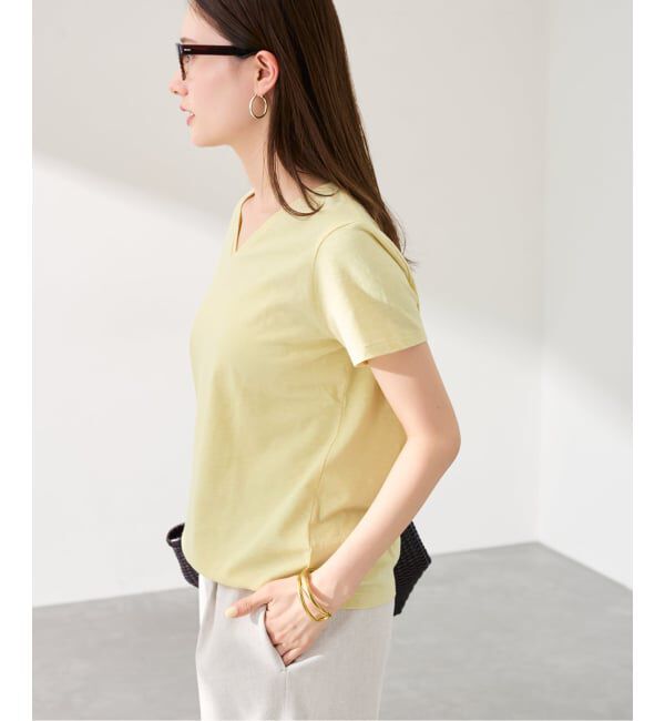 FRAMeWORK「TCR-V/N-Tee」|Tシャツ・カットソー|イエロー