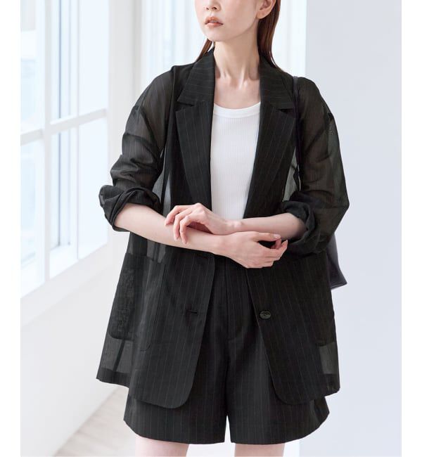 U by SPICK&SPAN「《追加予約》シアーオーバージャケット」|テーラードジャケット|