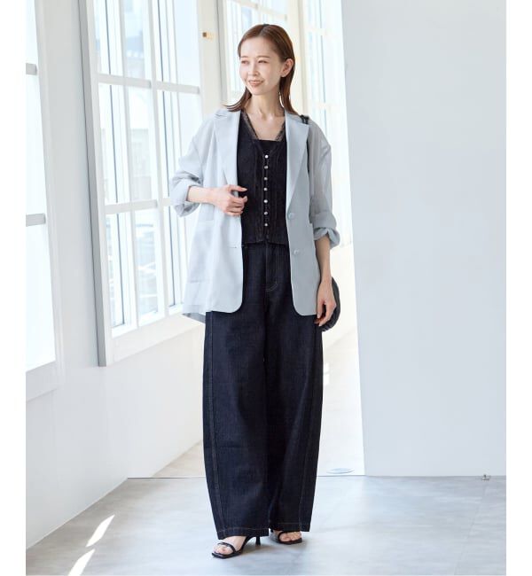 U by SPICK&SPAN「《追加予約》シアーオーバージャケット」|テーラードジャケット|