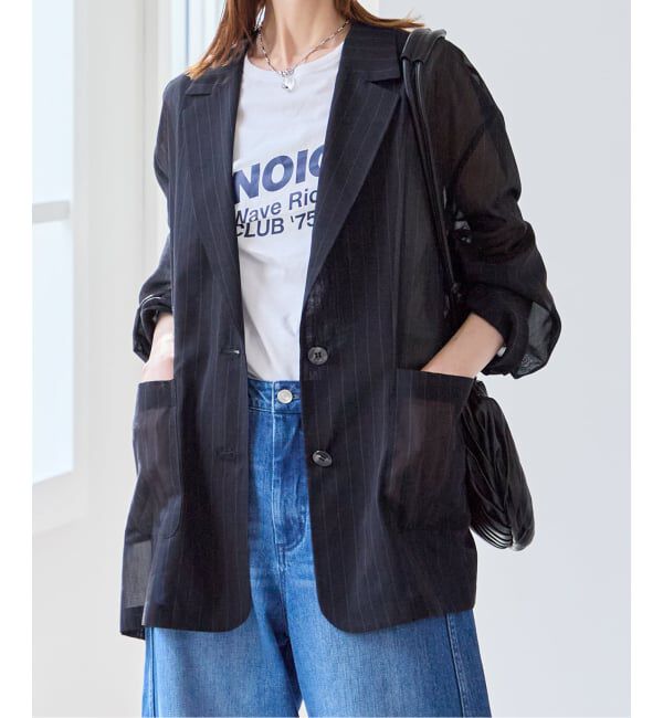 U by SPICK&SPAN「《追加予約》シアーオーバージャケット」|テーラードジャケット|