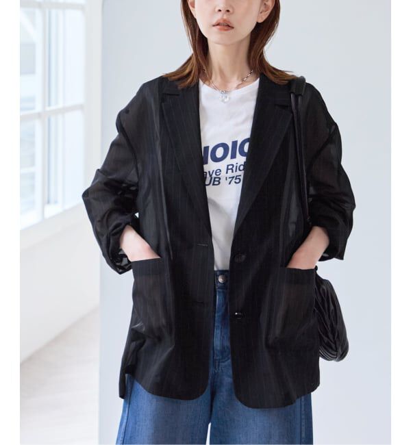 U by SPICK&SPAN「《追加予約》シアーオーバージャケット」|テーラードジャケット|