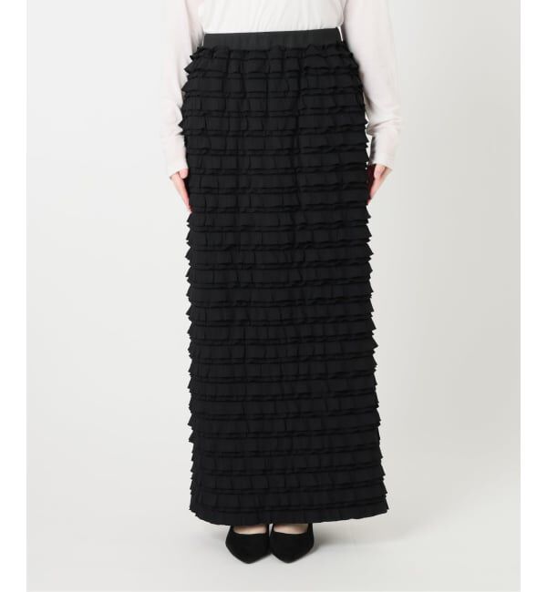  「【洗える】PROVOKE/プロヴォーク フリルマキシスカート」|スカート|