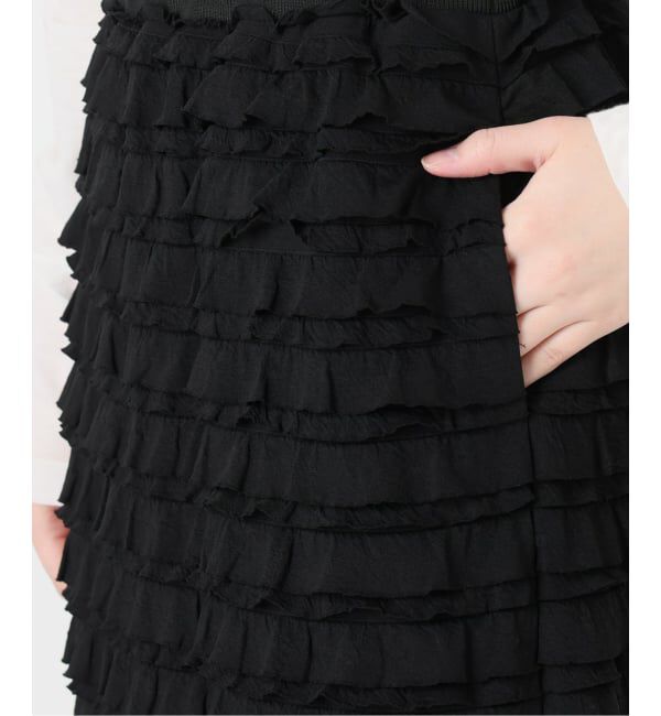  「【洗える】PROVOKE/プロヴォーク フリルマキシスカート」|スカート|