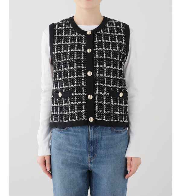  「【洗える】TORRAZZO DONNA/トラッゾドンナ ツィードコットンベスト」|ベスト・ジレ|