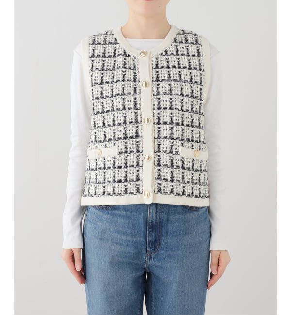  「【洗える】TORRAZZO DONNA/トラッゾドンナ ツィードコットンベスト」|ベスト・ジレ|