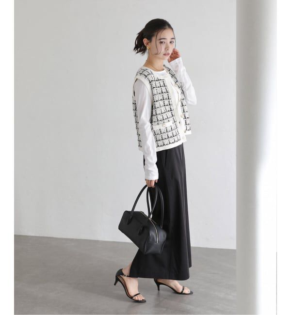  「【洗える】TORRAZZO DONNA/トラッゾドンナ ツィードコットンベスト」|ベスト・ジレ|