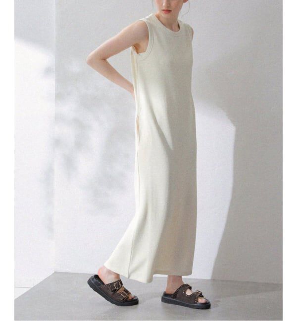  「【洗える】Munich/ミューニック リネンライクダブルフェイスワンピース」|ワンピース|