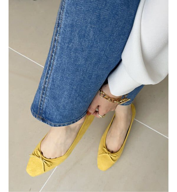  「《追加》フレンチスクエアバレエ」|バレエシューズ|イエロー