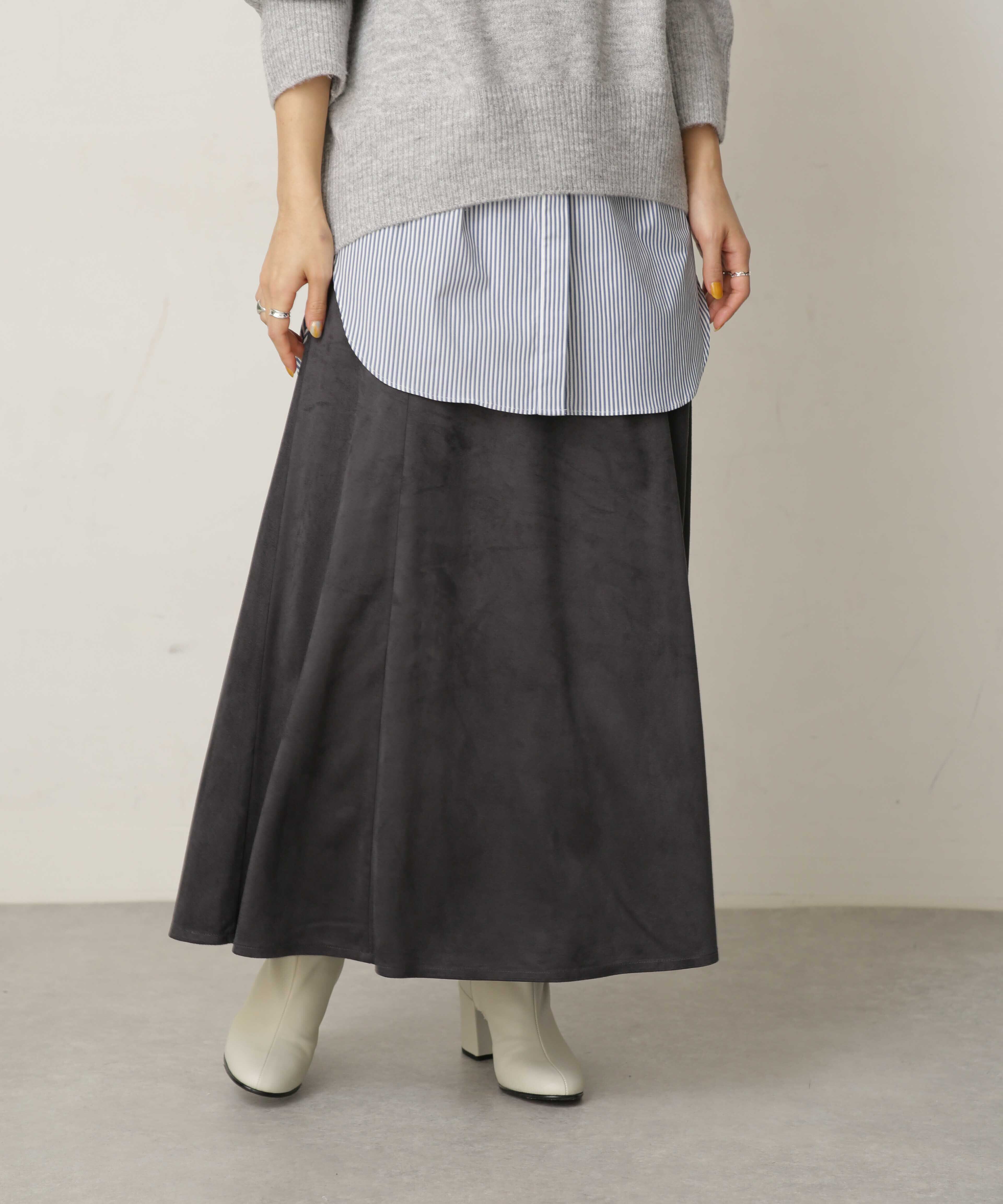 nano･universe「LB.04/フェイクスエードスカート」|スカート|