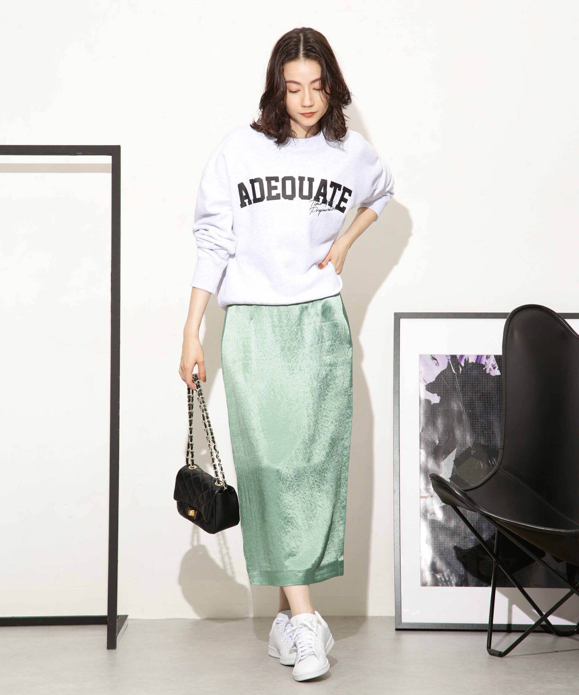 nano･universe「ヘビーサテンIラインスカート」|スカート|