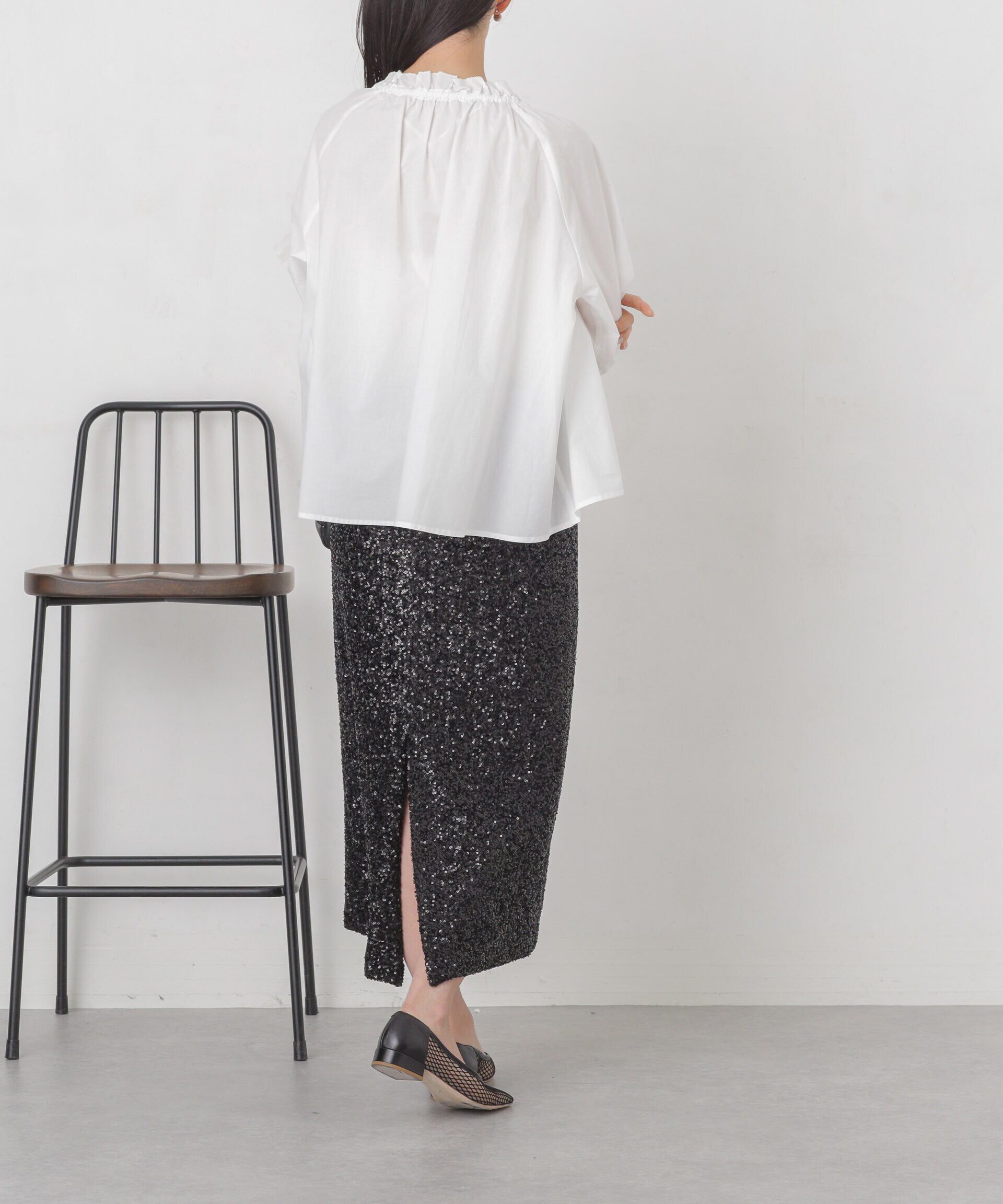 nano･universe「スパンコールIラインスカート」|スカート|