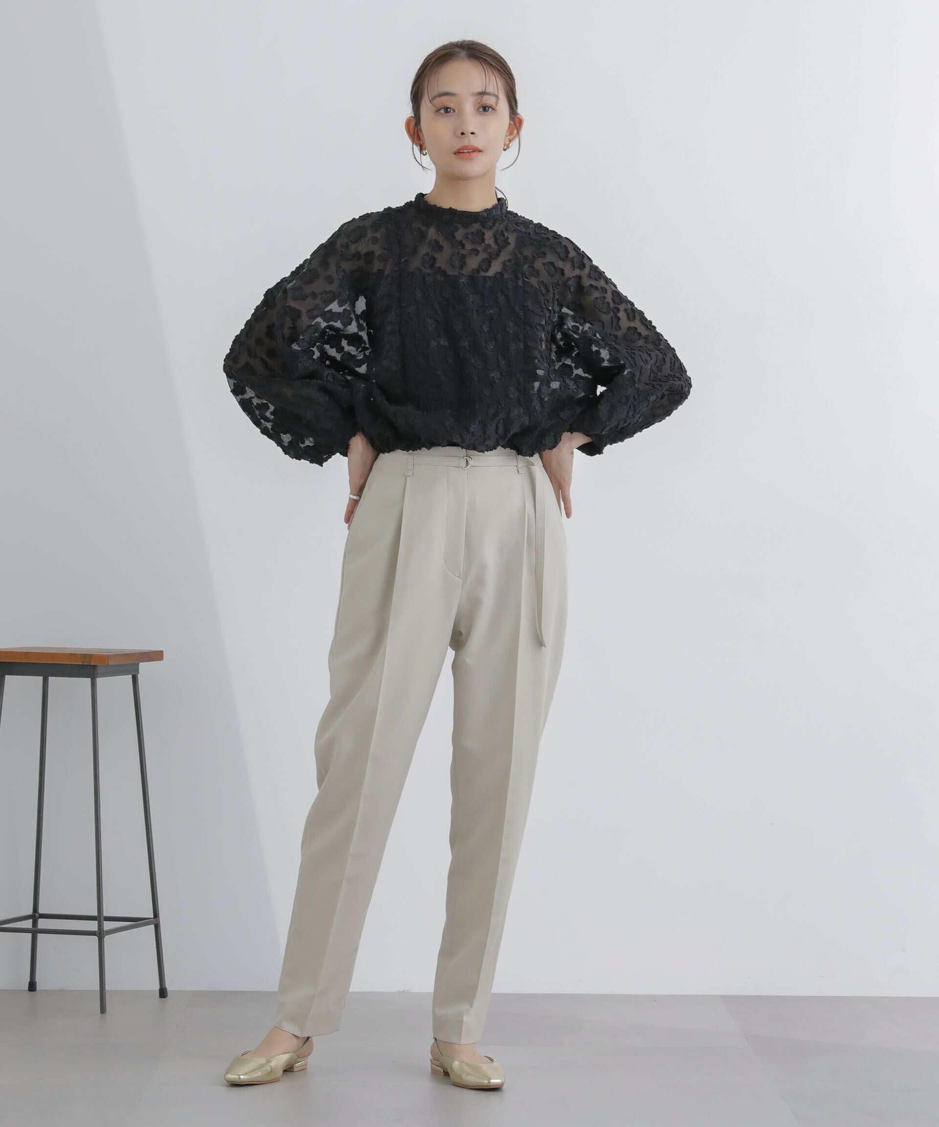 nano･universe「ﾗｲﾄﾌｧﾝｸｼｮﾝ ﾍﾞﾙﾄ付きﾀｯｸﾃｰﾊﾟｰﾄﾞﾊﾟﾝﾂ(ｾｯ  」|スラックス|