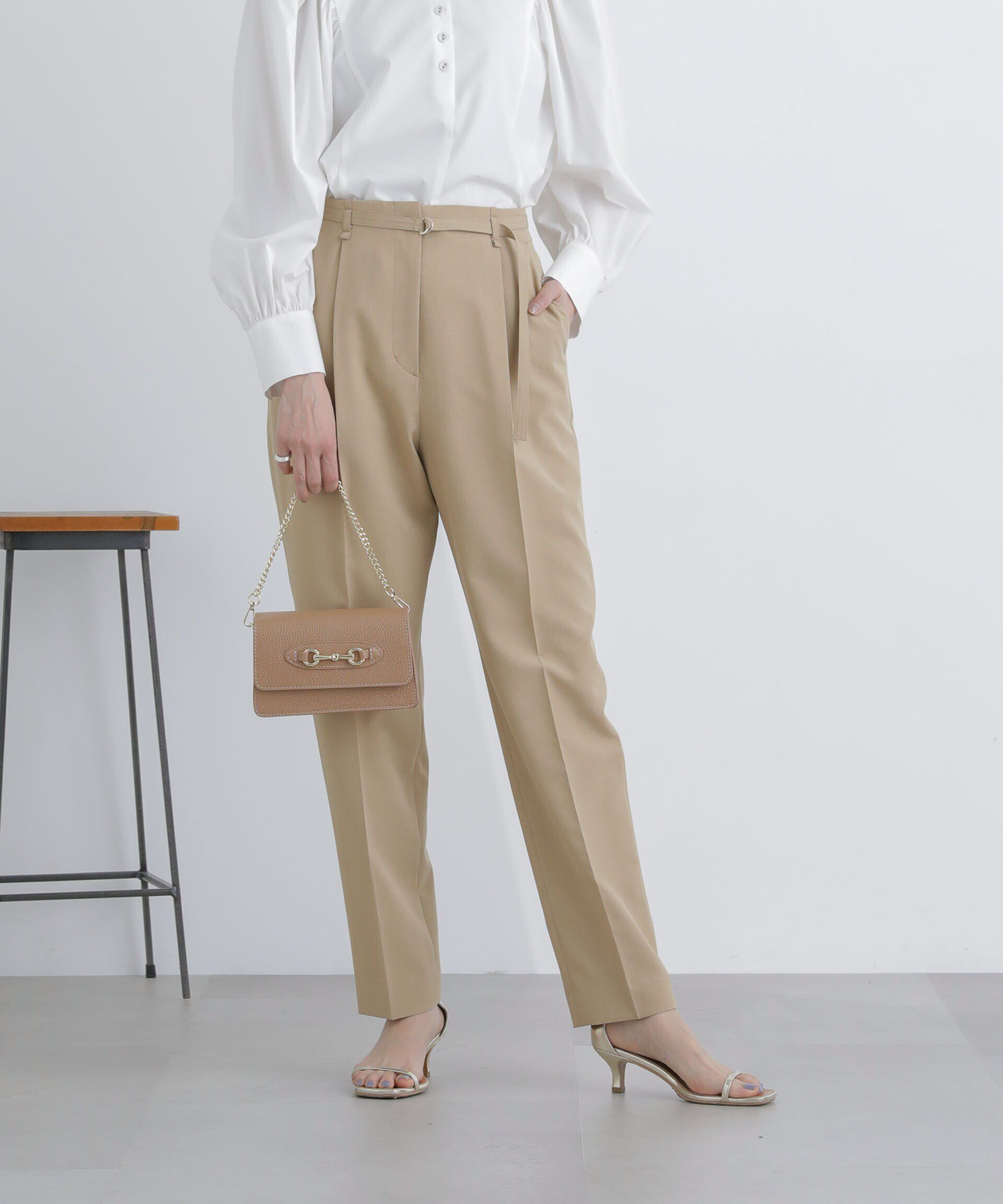 nano･universe「ﾗｲﾄﾌｧﾝｸｼｮﾝ ﾍﾞﾙﾄ付きﾀｯｸﾃｰﾊﾟｰﾄﾞﾊﾟﾝﾂ(ｾｯ  」|スラックス|