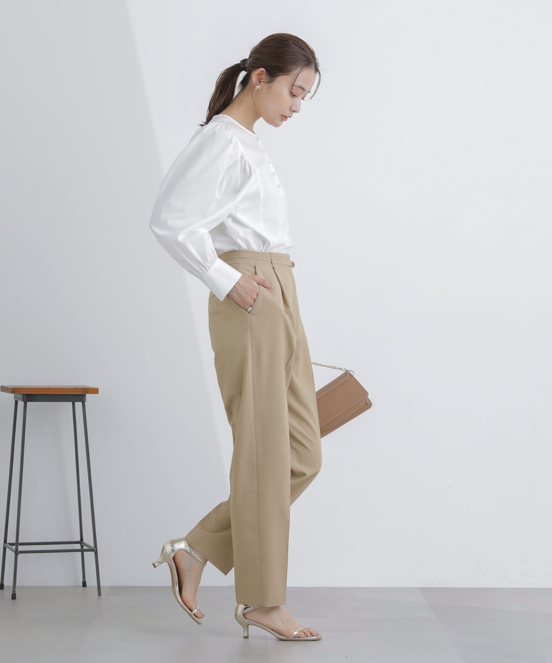 nano･universe「ﾗｲﾄﾌｧﾝｸｼｮﾝ ﾍﾞﾙﾄ付きﾀｯｸﾃｰﾊﾟｰﾄﾞﾊﾟﾝﾂ(ｾｯ  」|スラックス|