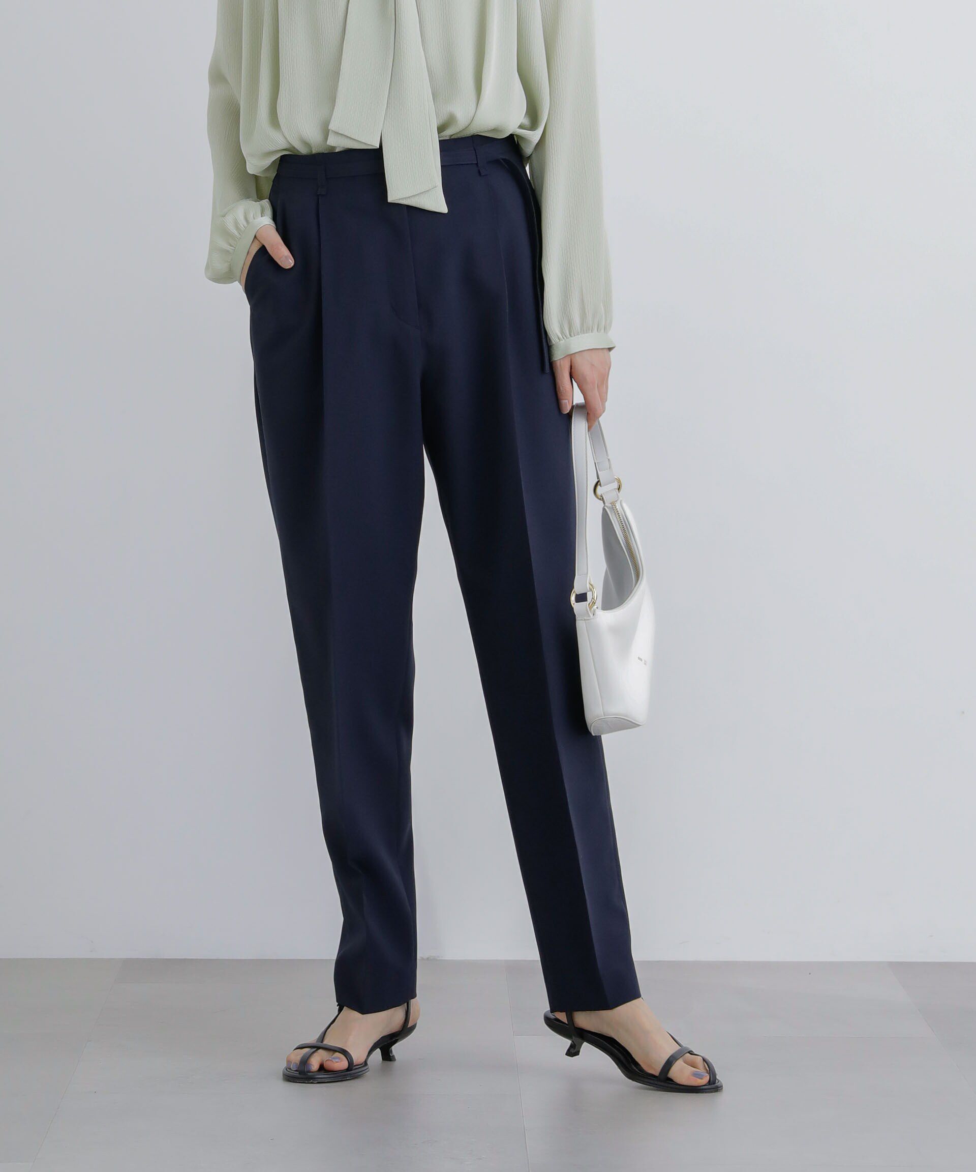 nano･universe「ﾗｲﾄﾌｧﾝｸｼｮﾝ ﾍﾞﾙﾄ付きﾀｯｸﾃｰﾊﾟｰﾄﾞﾊﾟﾝﾂ(ｾｯ  」|スラックス|