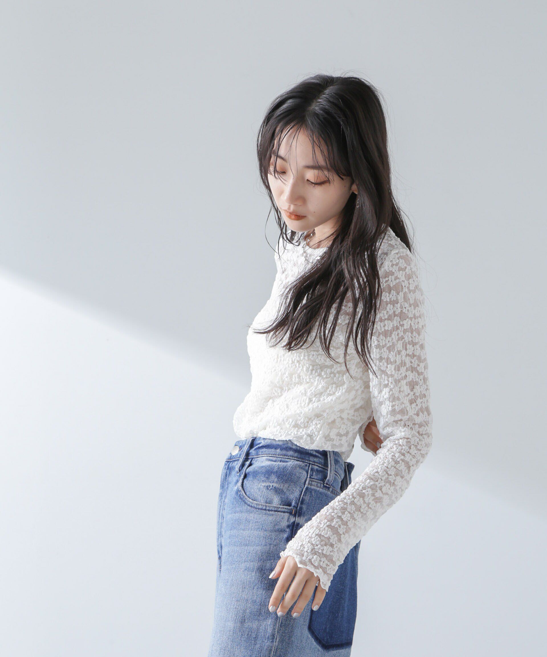 nano･universe「フラワーシアーカットトップス」|Tシャツ・カットソー|