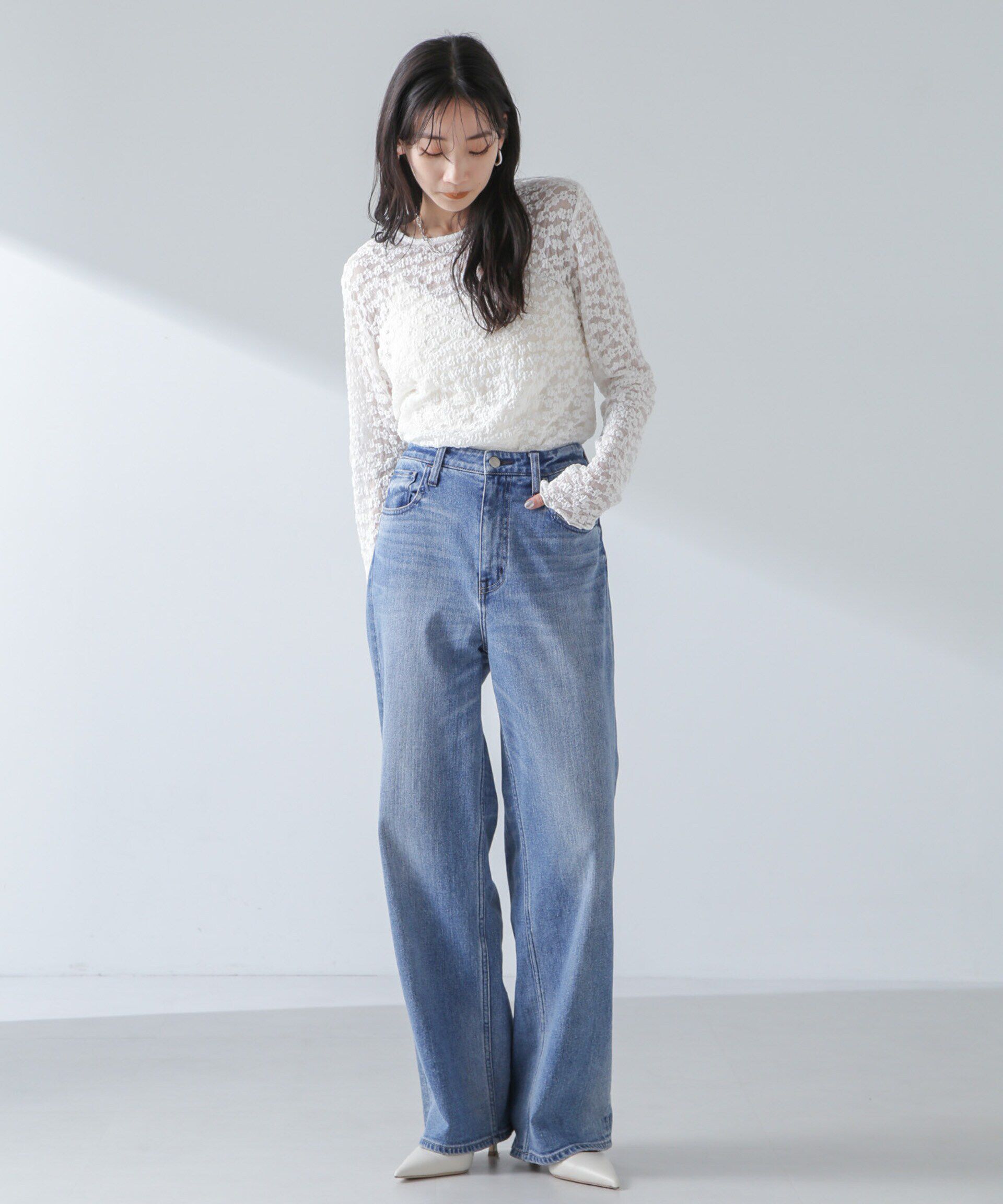 nano･universe「フラワーシアーカットトップス」|Tシャツ・カットソー|