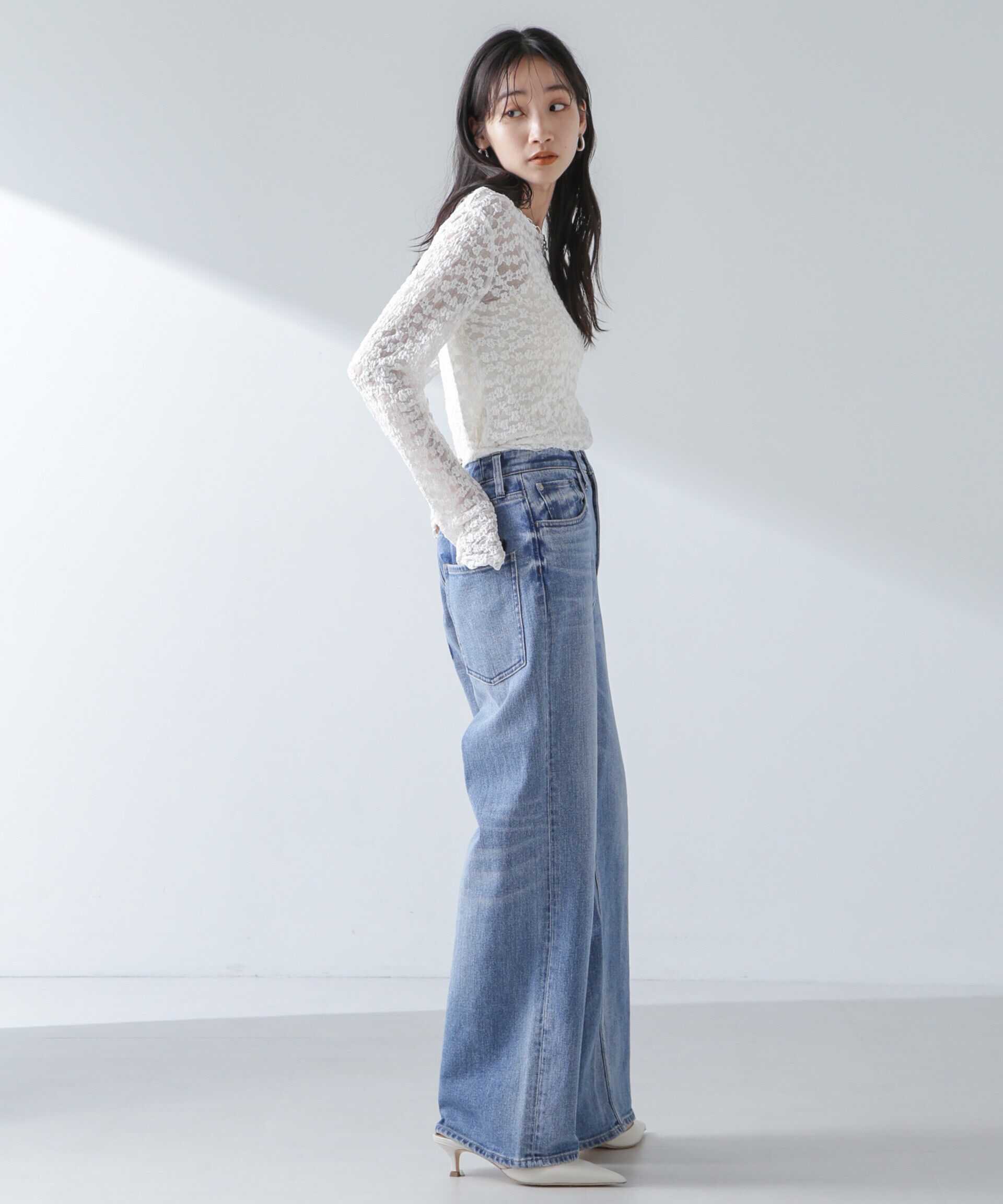 nano･universe「フラワーシアーカットトップス」|Tシャツ・カットソー|