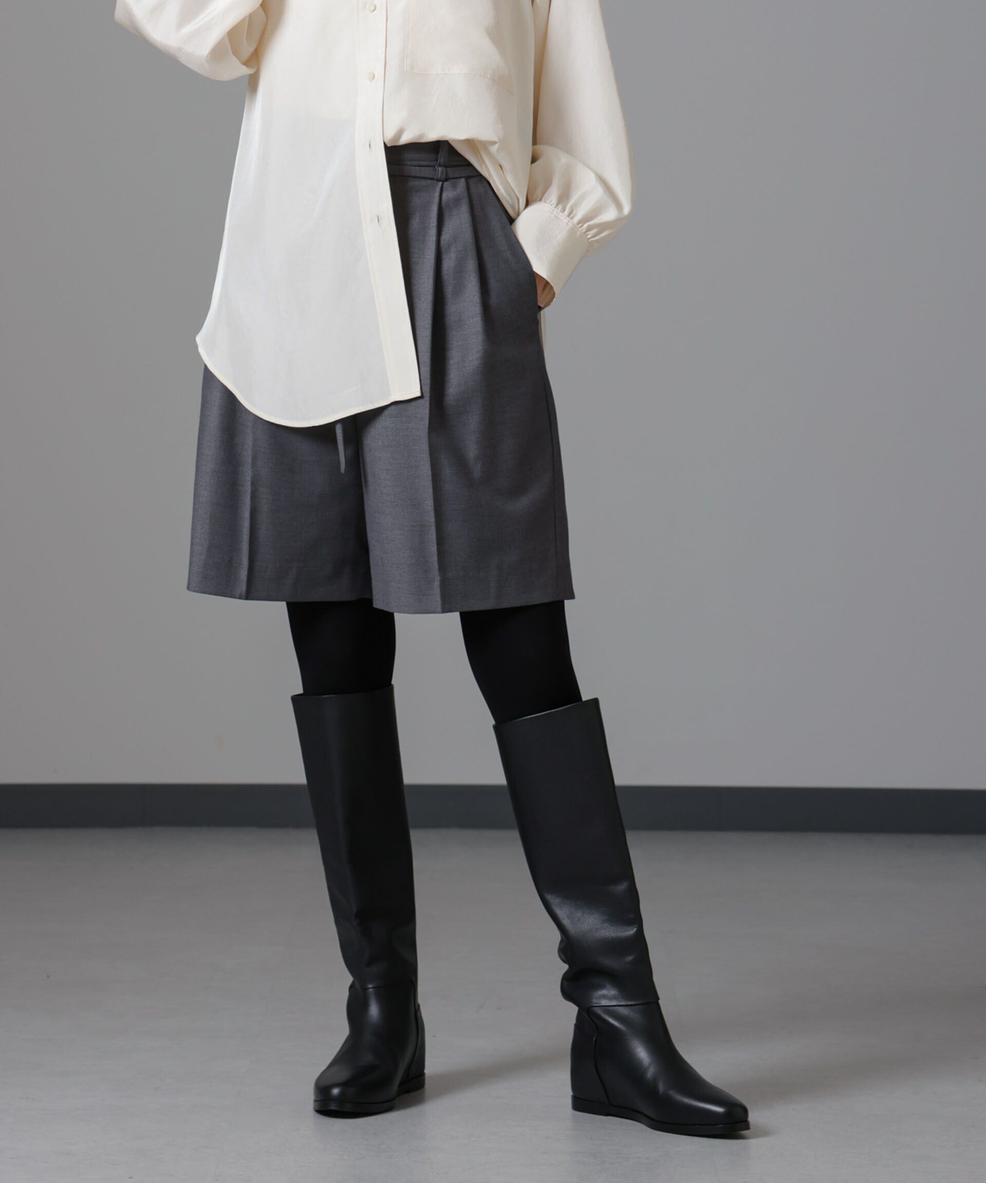 nano･universe「スーチングショートパンツ」|チノ|グレー