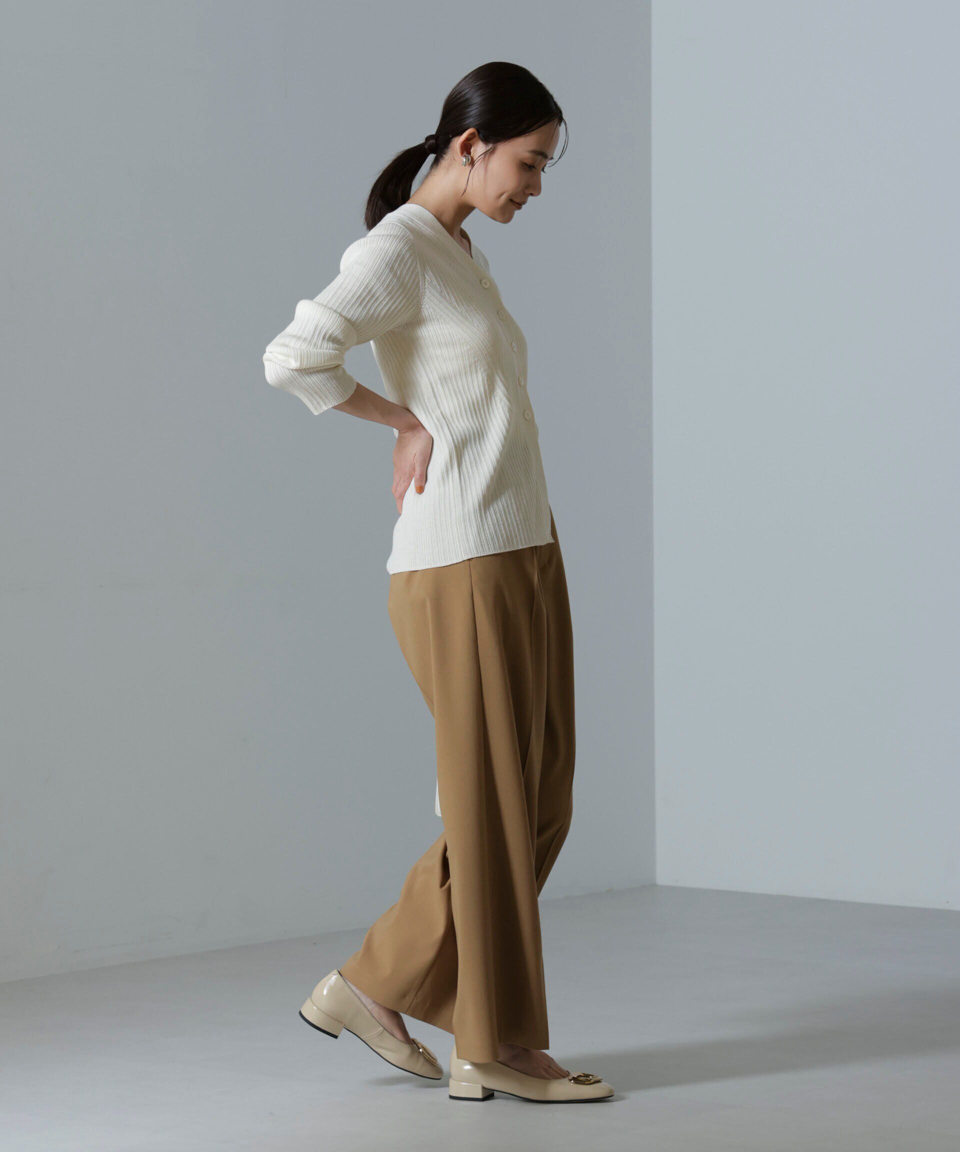 nano･universe「毛玉レスニットVネックリブカーディガン」|ニット・セーター|