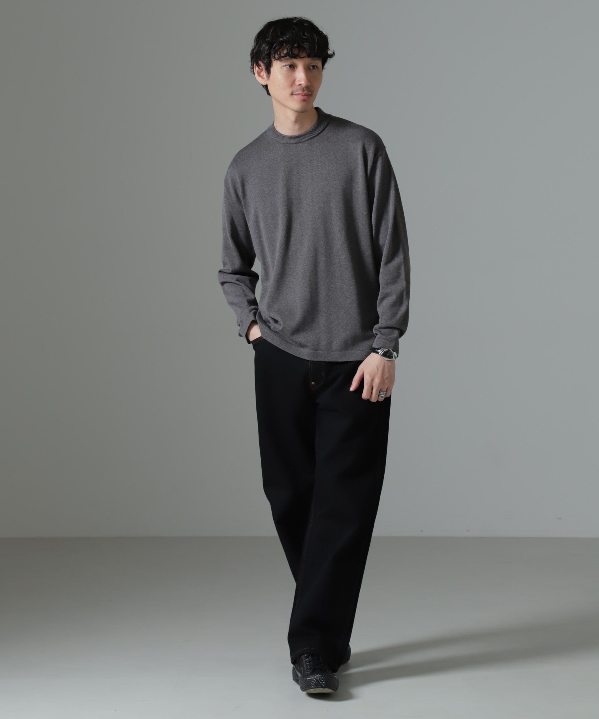 nano･universe「「タフニット」ジャケT 長袖」|ニット・セーター|