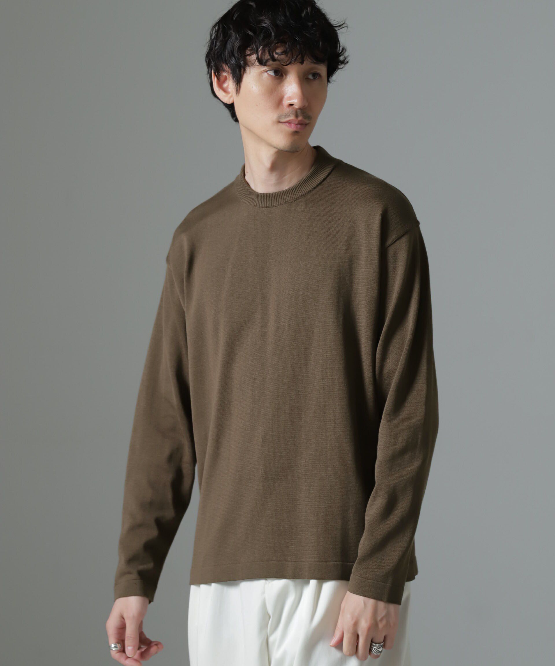 nano･universe「「タフニット」ジャケT 長袖」|ニット・セーター|