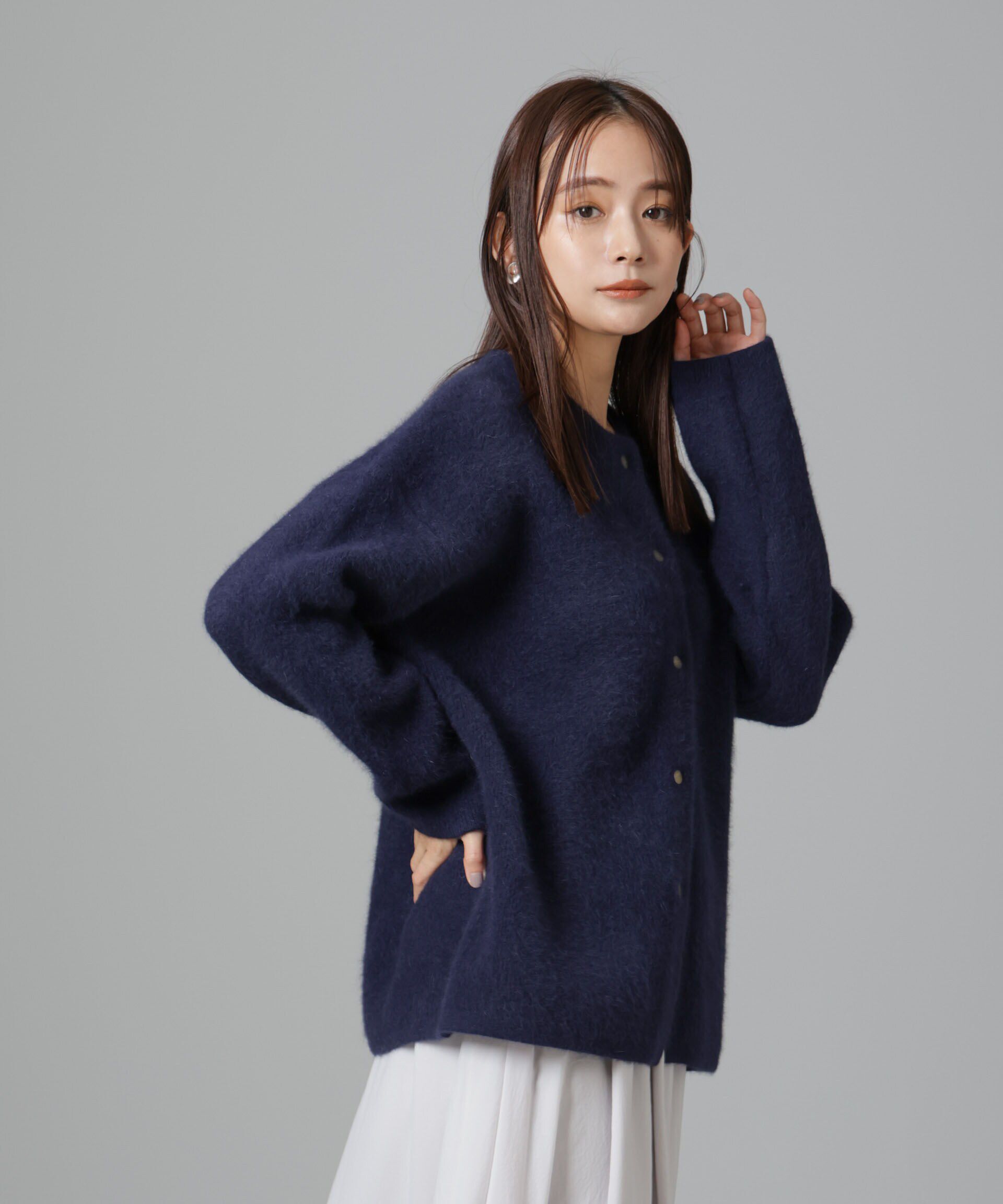 nano･universe「ウォッシャブルフォックスリバーニットジャケット」|ニット・セーター|