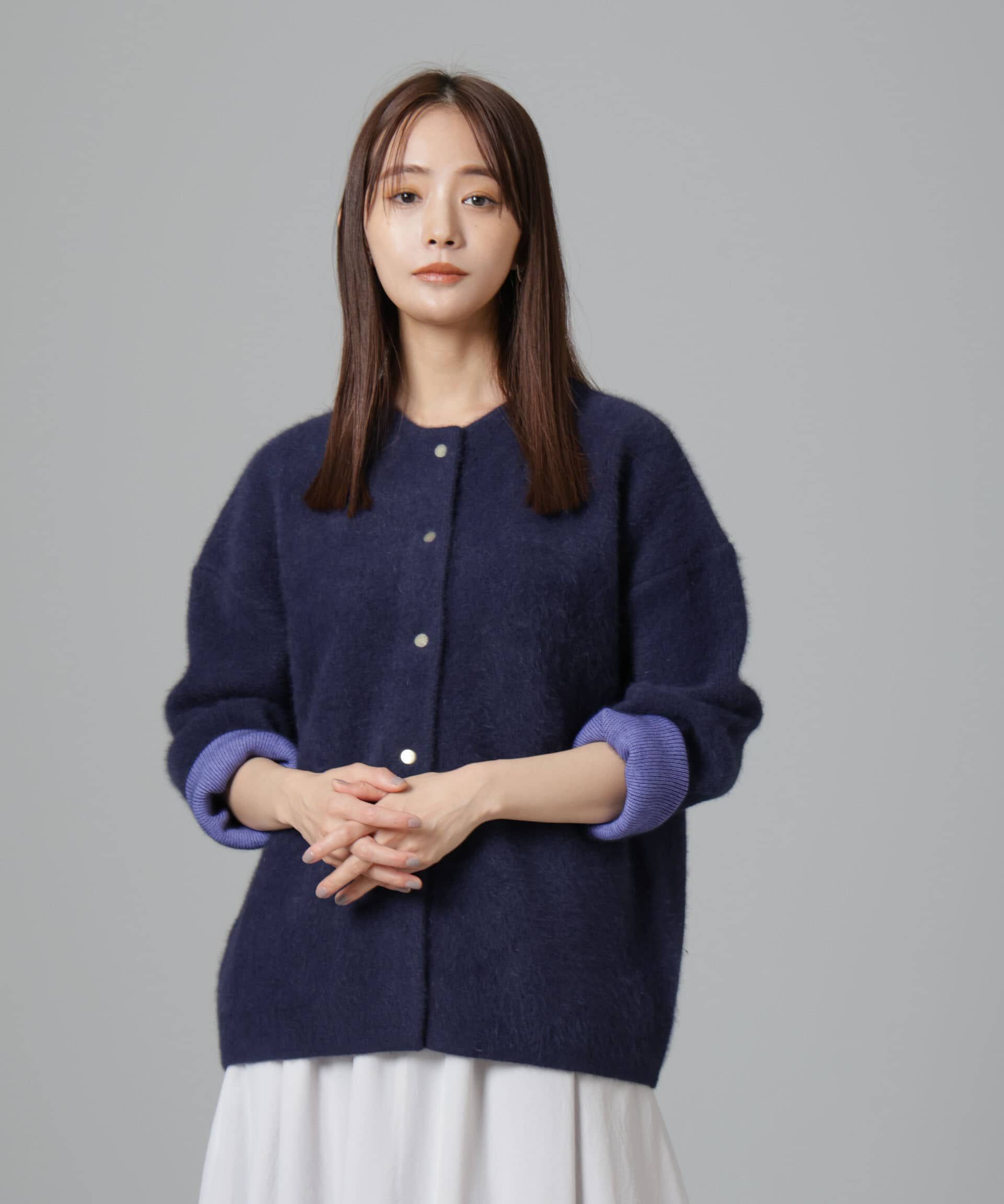 nano･universe「ウォッシャブルフォックスリバーニットジャケット」|ニット・セーター|