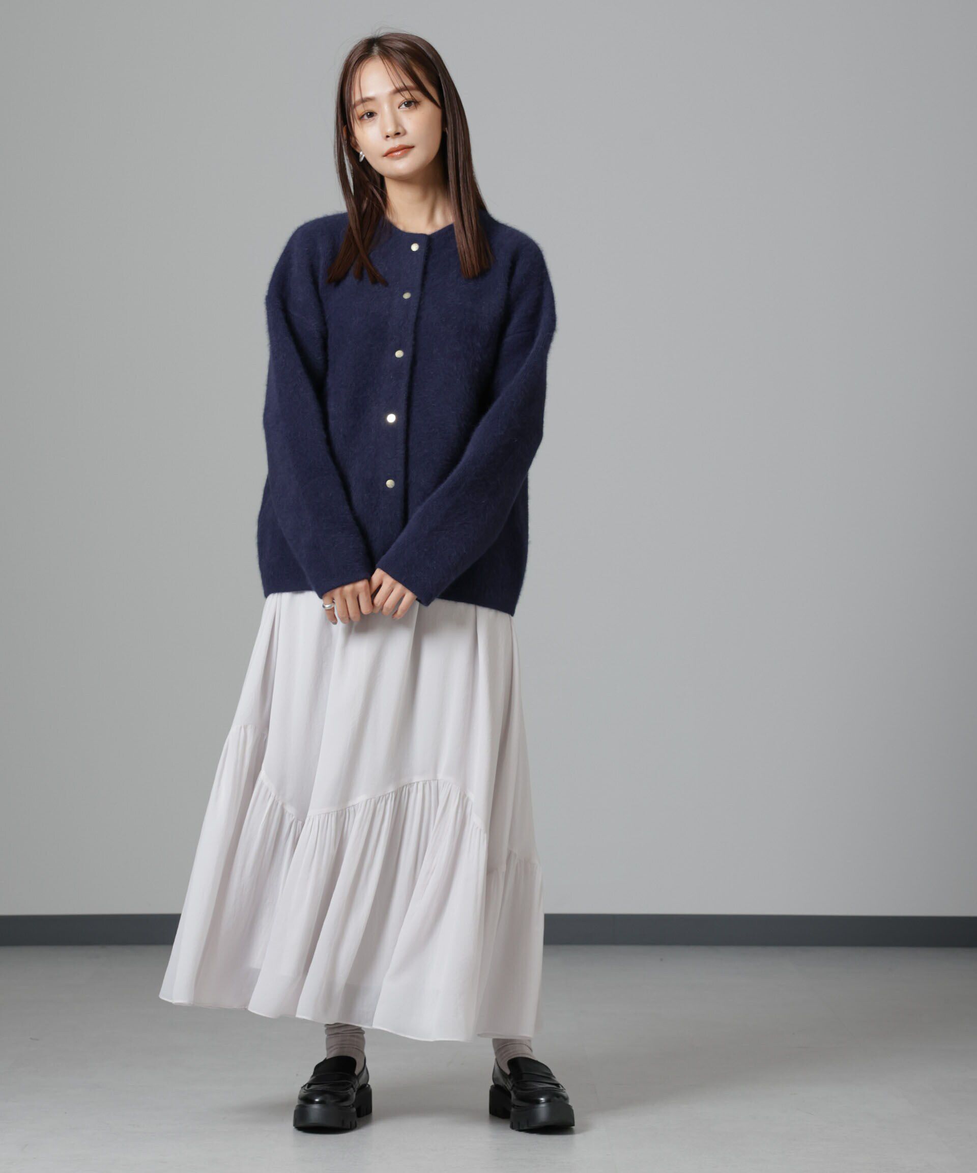 nano･universe「ウォッシャブルフォックスリバーニットジャケット」|ニット・セーター|