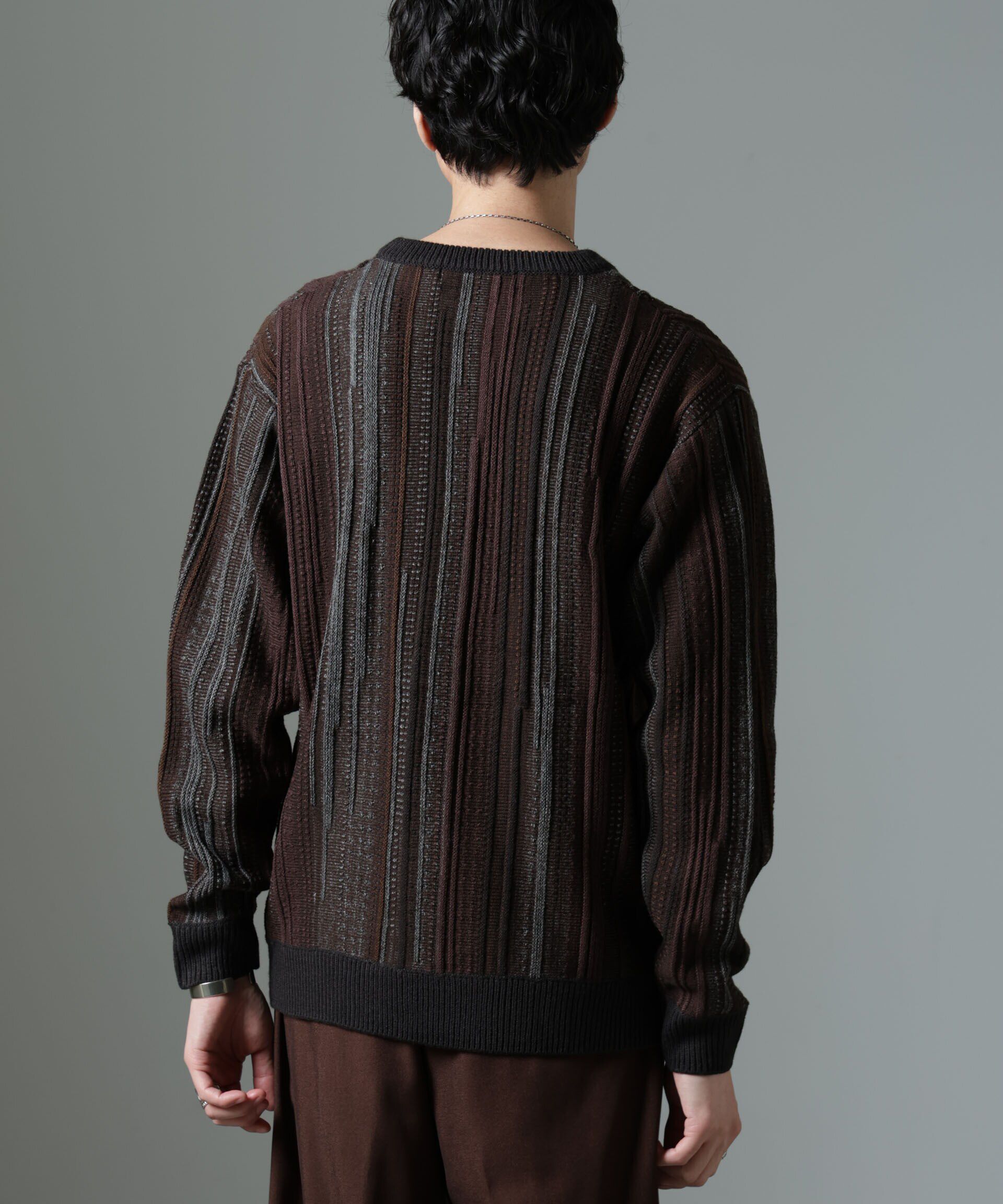 nano･universe「ジャガードヴィンテージライクニット」|ニット・セーター|