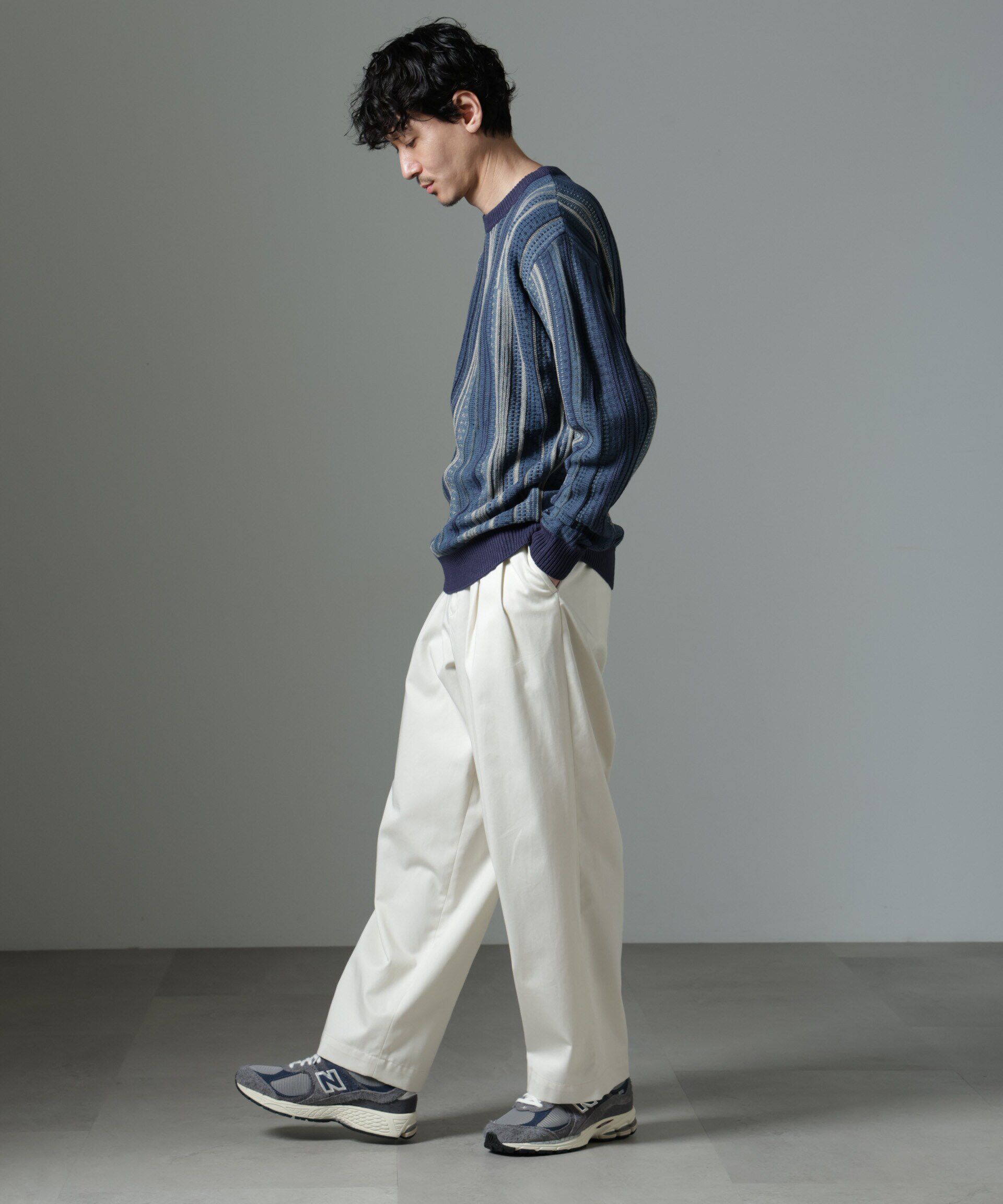 nano･universe「ジャガードヴィンテージライクニット」|ニット・セーター|