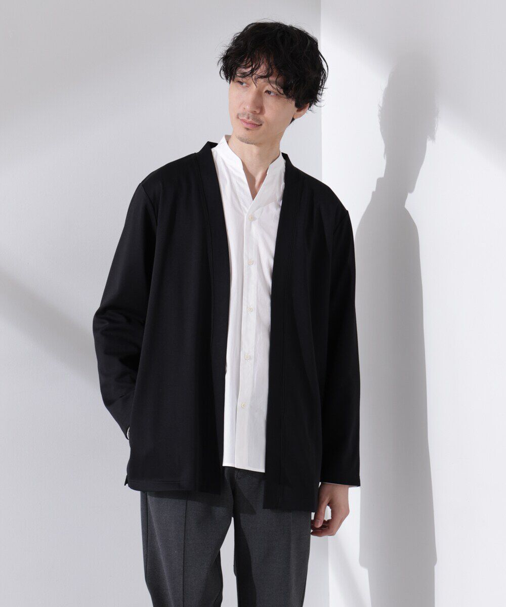 nano･universe「ダブルジャージー着流しカーディガン」|Tシャツ・カットソー|ブラック