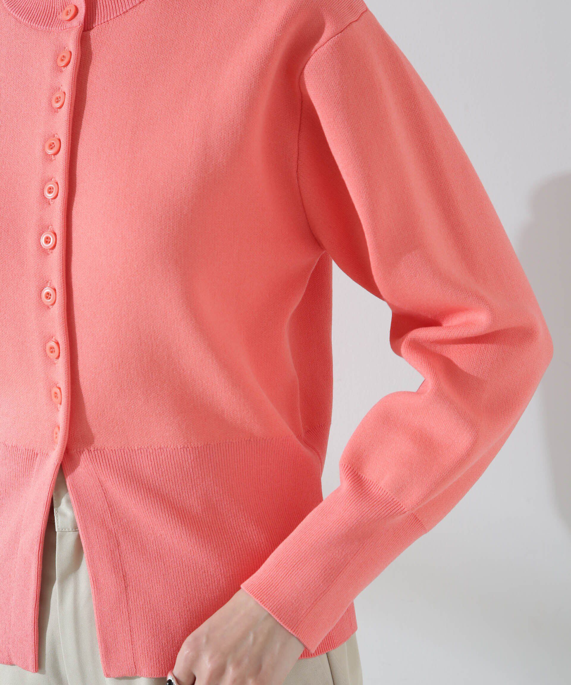 nano･universe「ダブルジャガードクルーネックニットカーディガン」|ニット・セーター|