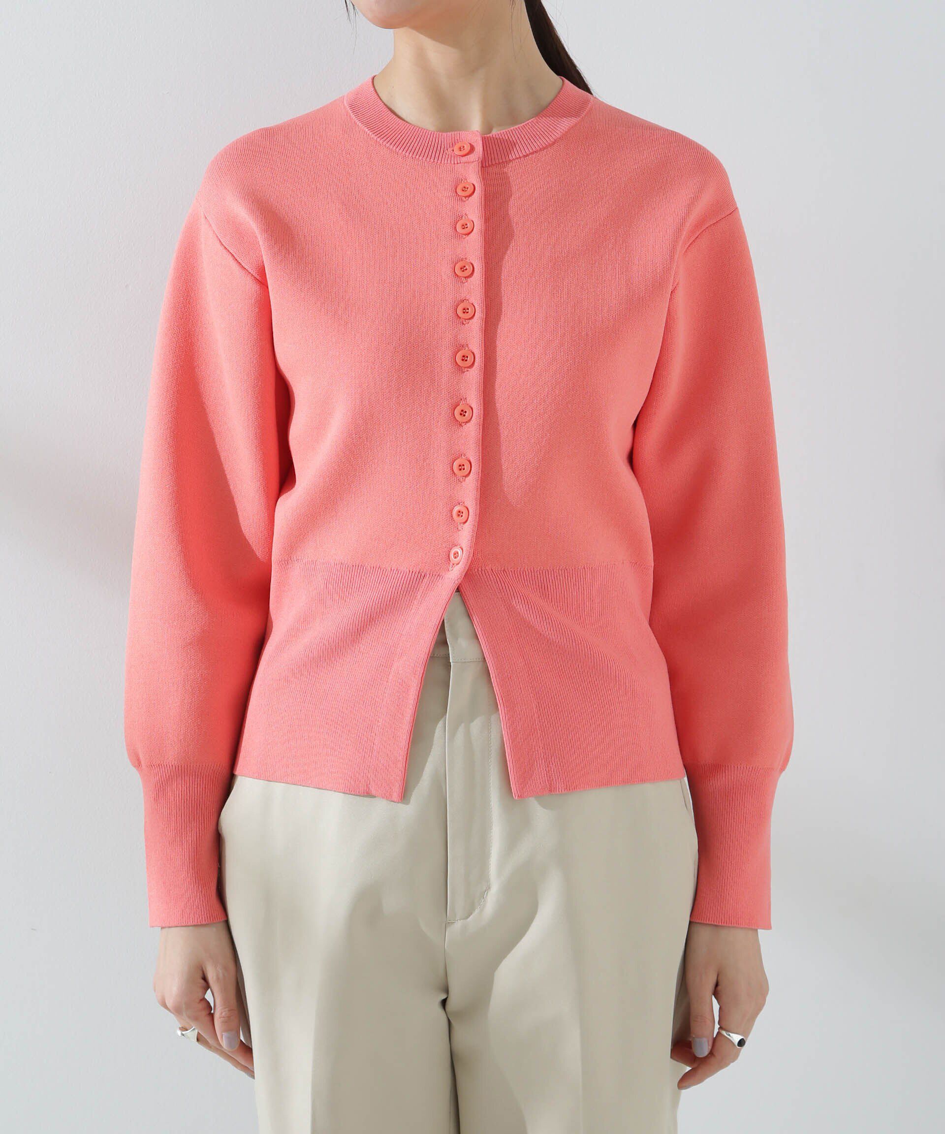 nano･universe「ダブルジャガードクルーネックニットカーディガン」|ニット・セーター|