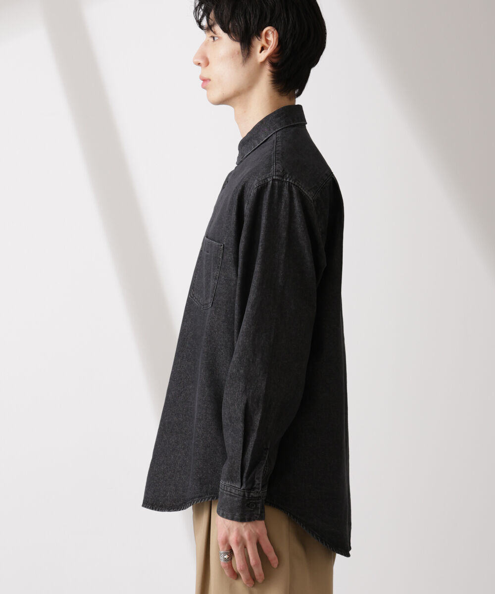 nano･universe「ライトオンスデニムシャツ 長袖」|シャツ・ブラウス|