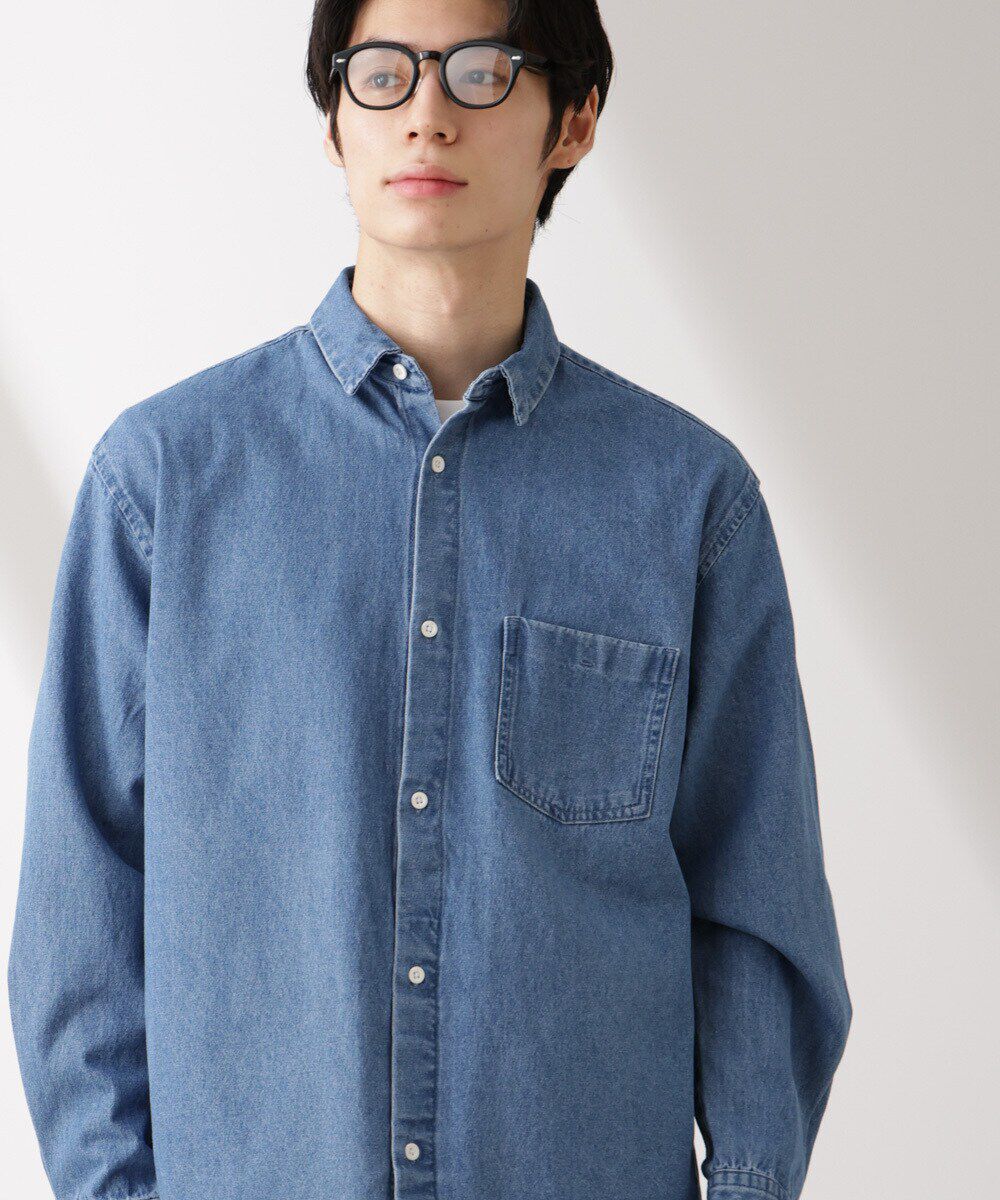 nano･universe「ライトオンスデニムシャツ 長袖」|シャツ・ブラウス|